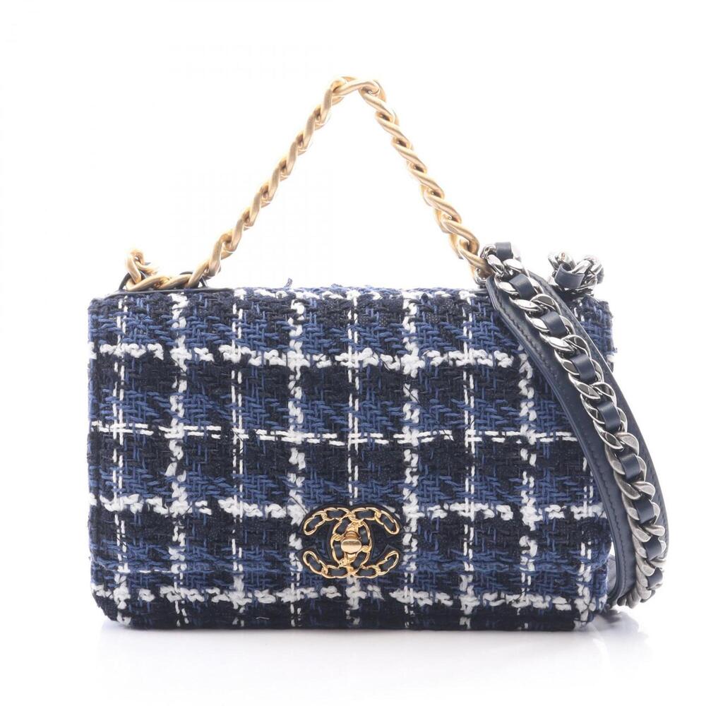 Chanel CHANEL CHANEL19 Matelassé Check Combination Hardware 2-Way Shoulder Ba...